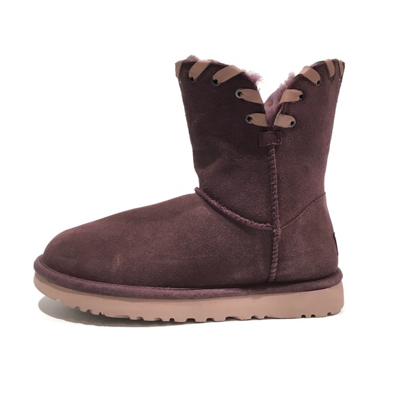 UGG CLASSIC AIDAH BOOTS -PORT SUEDE -SHEEPSKIN LINED -WOMEN’S US 7 -NEW - Picture 3 of 8